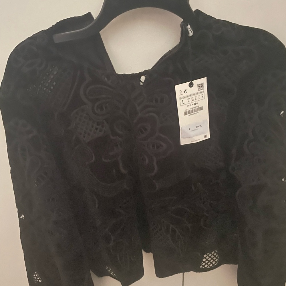 Zara Black Lace Blouce